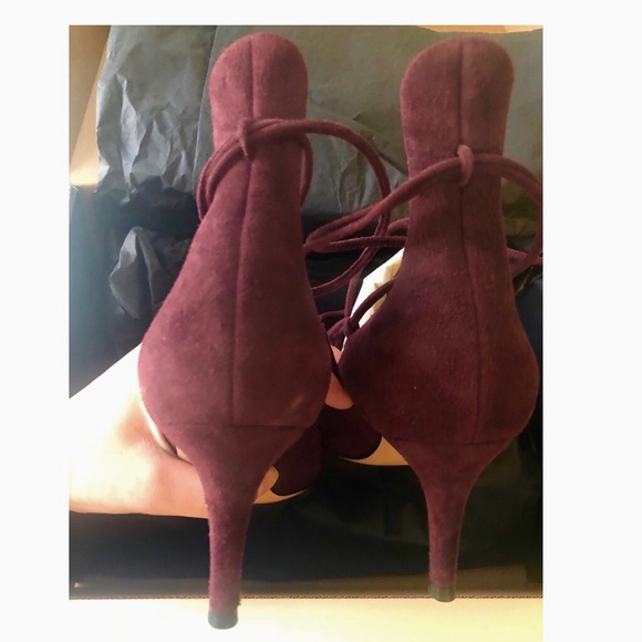 Gianvito Rossi/Lace Up Pumps/Burgundy - Picture 6 of 8